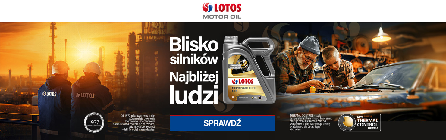 Powrót LOTOS MOTOR OIL — ważna informacja dla klientów