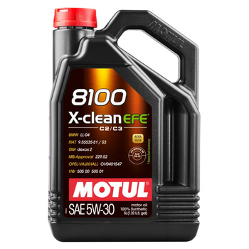 Olej silnikowy Motul 5W-30 8100 X-Clean EFE 5L C2/C3 [VW 505.00 505.01]