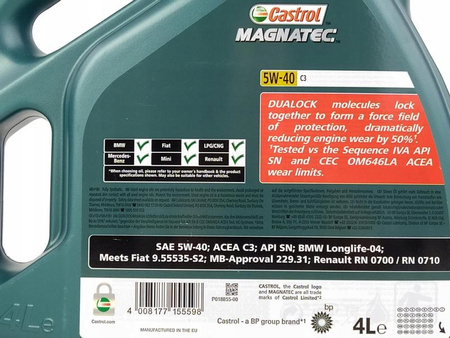 CASTROL MAGNATEC 5W40 C3 4L