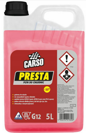 K-2 PRESTA PŁYN DO CHŁODNIC CZERWONY G12 5 L