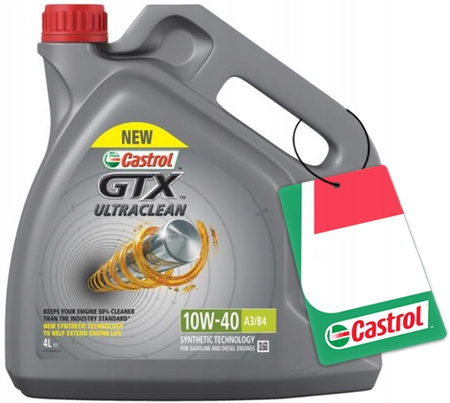 CASTROL GTX ULTRACLEAN 10W40 A/B 4L
