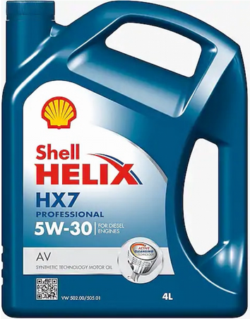 ZESTAW OLEJ SHELL HELIX HX7 PROFESSIONAL AV 5W30 4L + K2 ALASKA 150ML