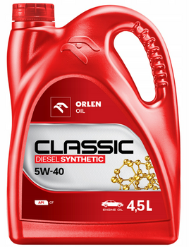 OLEJ ORLEN CLASSIC DIESEL SYNTHETIC 5W40 4,5L