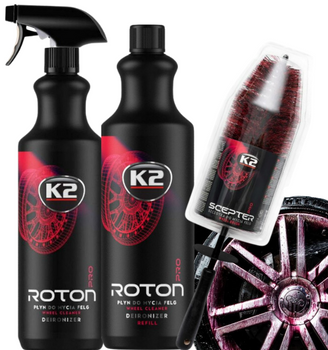 ZESTAW KRWAWA FELGA K2 ROTON PRO - PŁYN+ZAPAS+SZCZOTKA