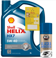 ZESTAW OLEJ SHELL HELIX HX7 5W40 4L + ODMRAŻACZ K2 ALASKA 150ML