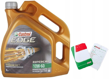 OLEJ CASTROL EDGE 10W60 SUPERCAR 4L +ZAWIESZKA